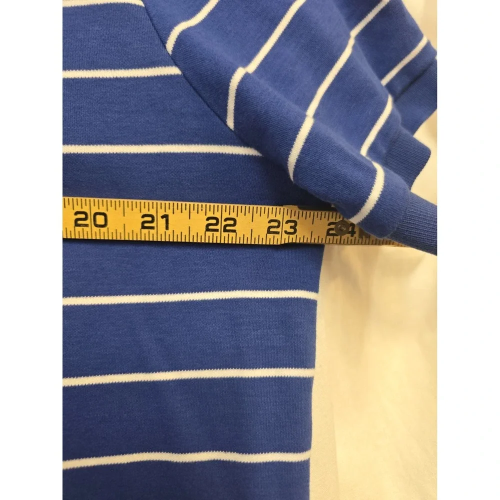 Polo Ralph Lauren Men's L Custom Slim Fit Blue Striped Pony Polo Preppy Coastal